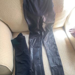 Spanx faux leather maternity leggings